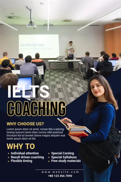 Course Advert Examples IELTS Course Ad Template | PosterMyWall