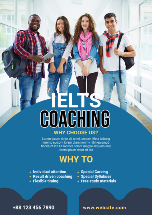 IELTS Course Ad Template | PosterMyWall