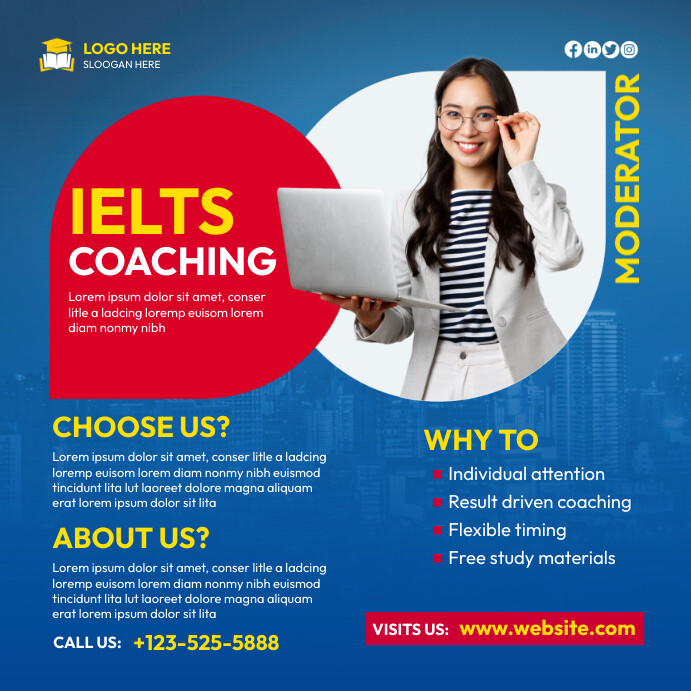 IELTS Course Ad Template | PosterMyWall