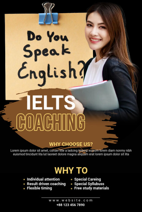 IELTS Course Ad Template | PosterMyWall