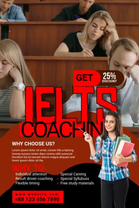 Course Advert Examples IELTS Course Ad Template | PosterMyWall