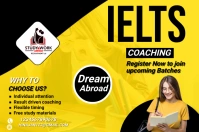 ielts flyer, study abroad brochure,educationa Flag template