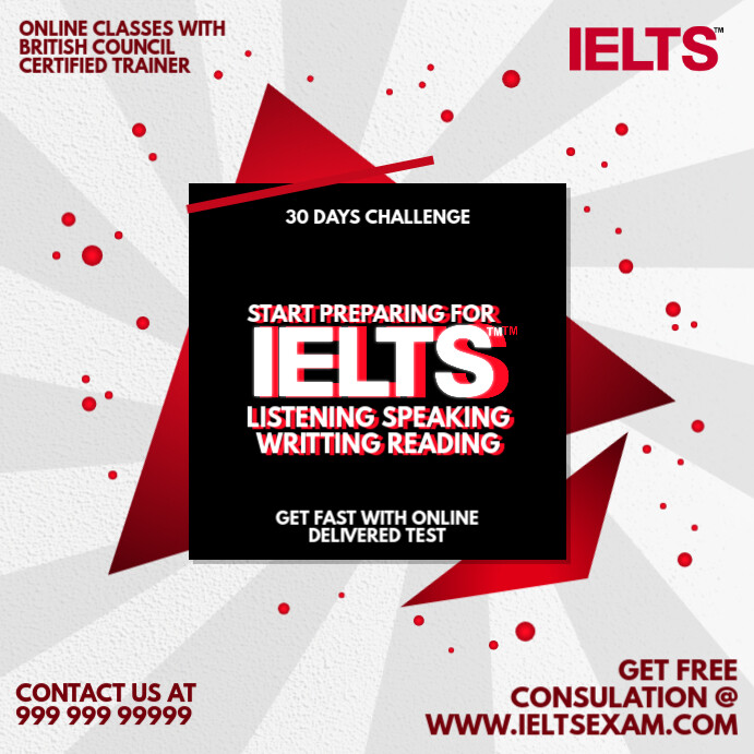 IELTS Online Classes Promo Template | PosterMyWall