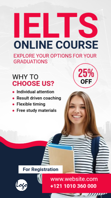 IELTS Online Course Ad Template | PosterMyWall