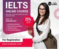 IELTS Online Course Ad Large Rectangle template