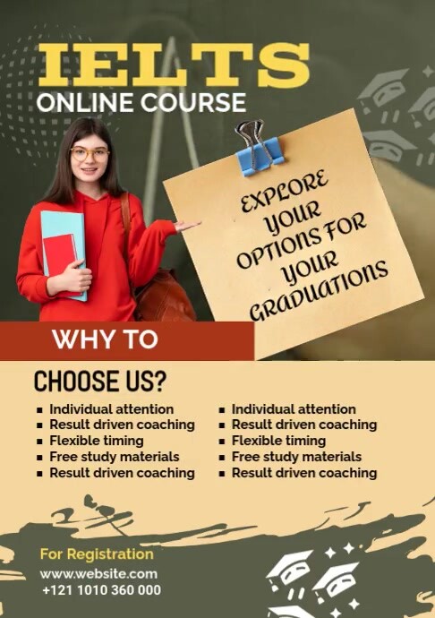 IELTS Online Course Ad A4 template
