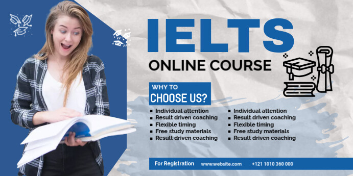 IELTS Online Course Ad Template | PosterMyWall