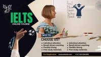 IELTS Online Course Ad Blog Header template