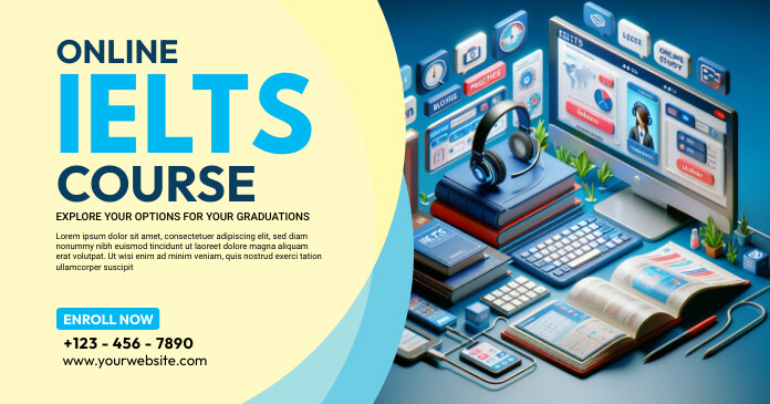 IELTS Online Course Ad Template | PosterMyWall