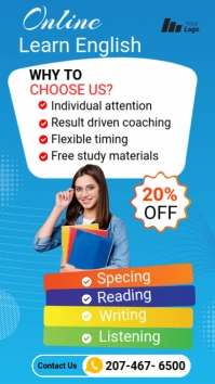 IELTS Online Course Ad Template WhatsApp 状态