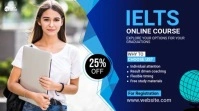 Ielts online course banner ad Digital Display (16:9) template