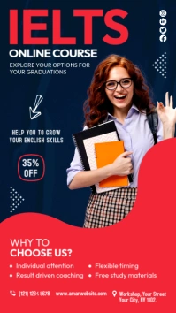 IELTS Online Course Instagram Story template