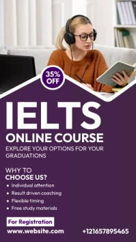 IELTS Online Course Instagram Story template