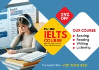 IELTS Online Course Postcard template
