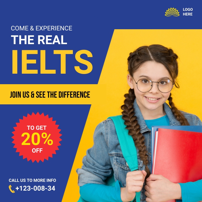 IELTS ONLINE SCHOOL Template | PosterMyWall
