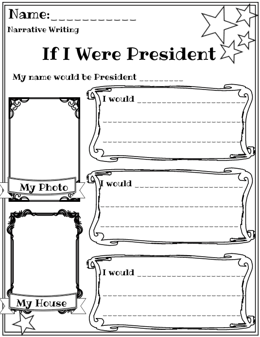 Modèle If I were president Narrative writing PosterMyWall