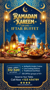 Iftar Buffet Instagram Story Video template