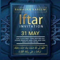 Iftar Invitation Flyer, Ramadan Invitation Instagram Post template