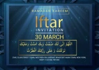 Iftar Invitation Flyer, Ramadan Invitation Postcard template