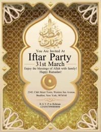 Iftar Invitation Flyer, Ramadan Invitation template