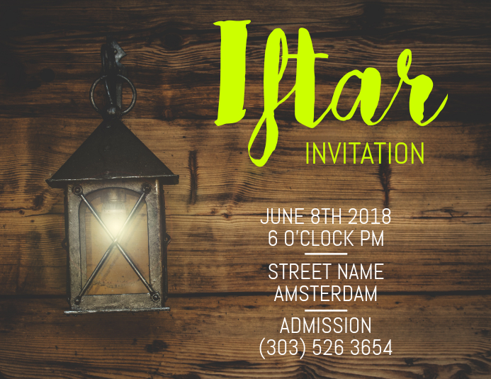 Copy of Iftar Invitation Flyer PosterMyWall