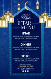 Iftar Menu design Wide Setengah Halaman template