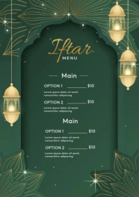Iftar Menu Event Template A4