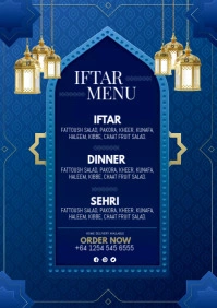 Iftar menu flyer A3 template