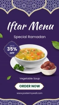 iftar menu template Instagram Reel