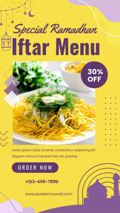 iftar menu template Instagram Story