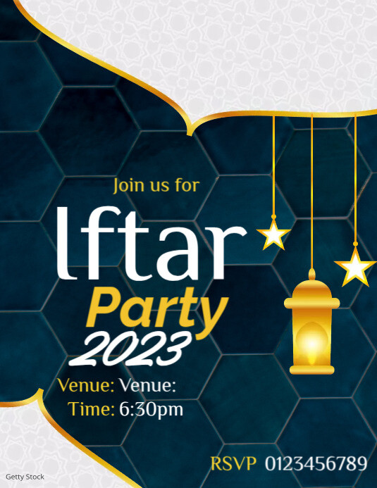 Iftar Party Invitation 2023 Flyer (US-Letter) template