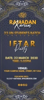 Iftar Party Invitation banner Cartão de estante template