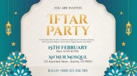 Iftar Party Invitation Banner Flyer Tampilan Digital (16:9) template