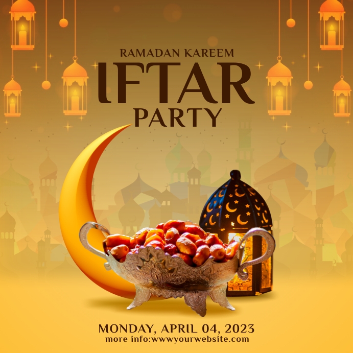 Copy of Iftar Party Invitation Intagram Post Design | PosterMyWall