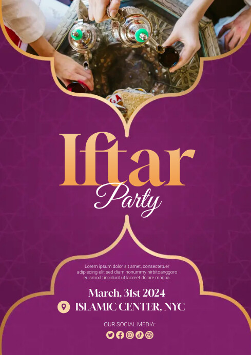 Copy Of Iftar Party Invitation Poster Flyer Template PosterMyWall Copy Of Iftar Party Invitation Poster Flyer Template PosterMyWall