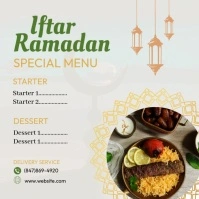 Iftar Ramadan Menu Instagram Plasing template
