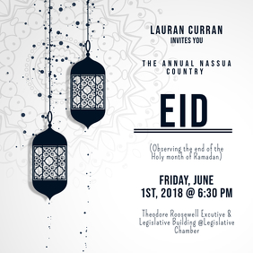 Eid Reception Black and White Invitation Instagram Post template