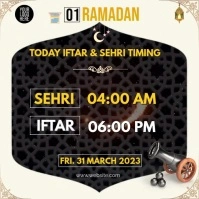 iftar sehri time Instagram-bericht template