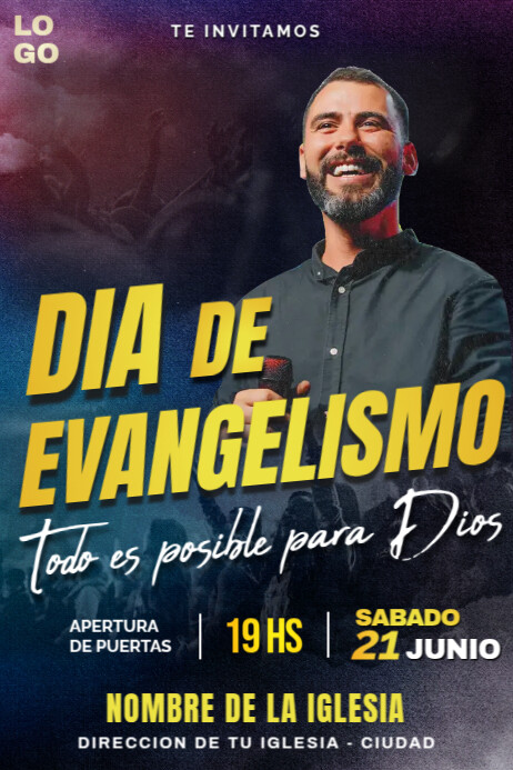 Iglesia Evangelismo Poster template