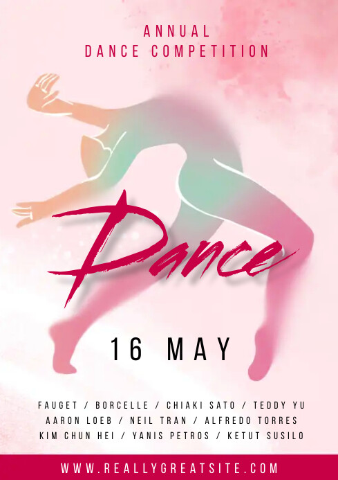 Illustrated Dance Competition Poster Template | PosterMyWall