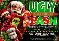 Illustrated Ugly Sweater Chaos Night A4 template