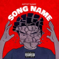 Illustration album cover template