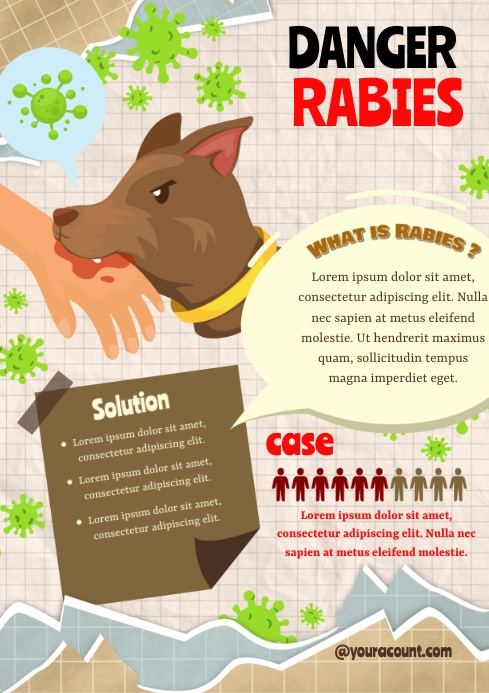 illustration danger rabies Template | PosterMyWall