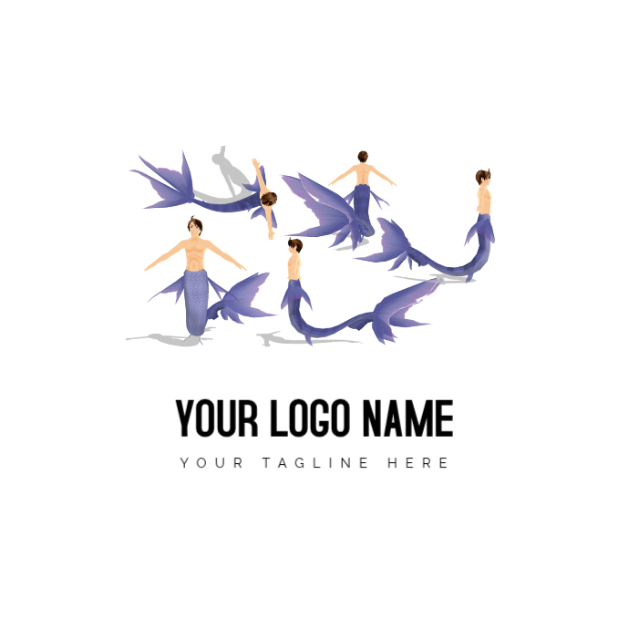Illustration Merman Legendary creature Mermaid Template | PosterMyWall