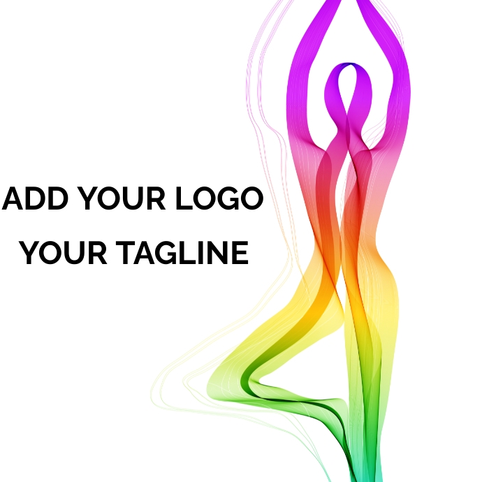 illustration of woman in yoga position, Yoga Logo template