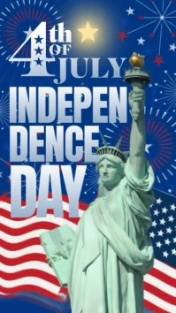 Illustrative 4th Of July Instagram Story template