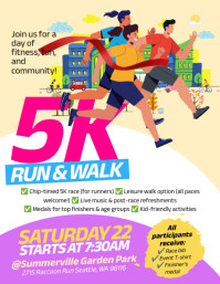 Illustrative 5k Run & Walk Flyer (us Letter) template