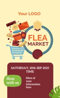 Illustrative A Joyful Flea Market Poster Us Legal template