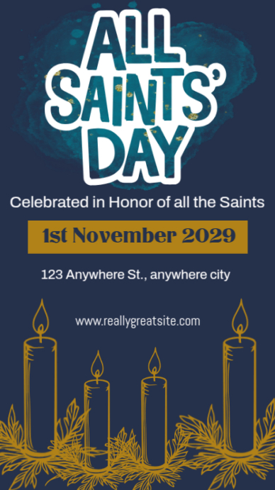 Plantilla de Illustrative All Saints Day Instagram Story | PosterMyWall