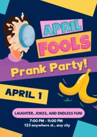 Illustrative April Fool's Prank Party A4 template